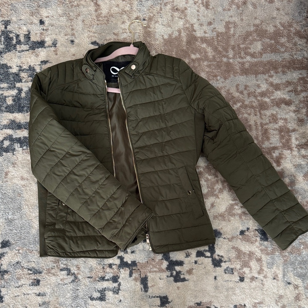 Quilted Army green coat